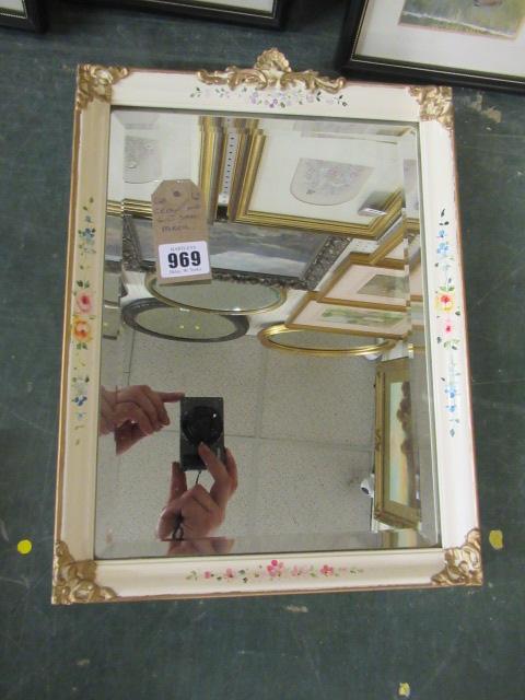 CREAM AND GILT FRAMED SMALL MIRROR Image
