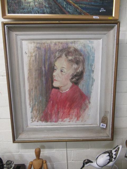 1960'S OIL PORTRAIT OF A WOMAN Image