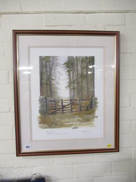 FRAMED WOODLAND WATERCOLOUR Image
