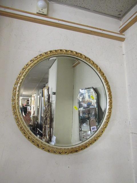 CIRCULAR BEVELLED GILT FRAMED MIRROR Image