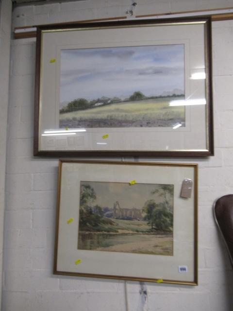 WATERCOLOUR BY D BINNS AND ANOTHER BY D B POWELL Image