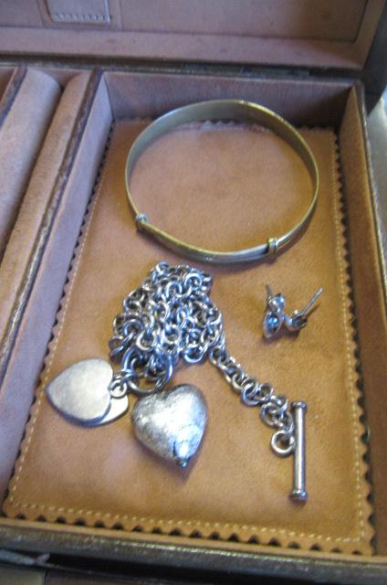 SILVER BANGLE  NECKLACE AND EARRINGS ETC Image