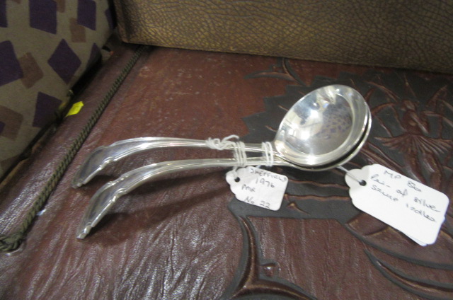 PAIR OF SILVER SAUCE LADLES Image