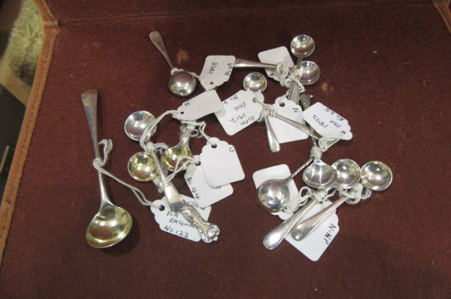 COLLECTION OF SILVER SALT SPOONS Image