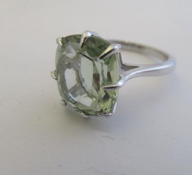 PRASIOLITE STERLING SILVER RING Image