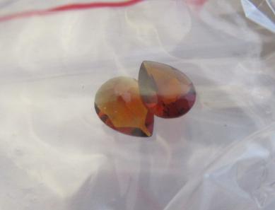 FOUR PAIRS MADEIRA CITRINE GEMSTONES Image