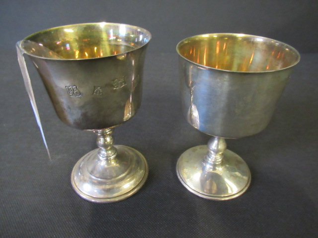 TWO SILVER GOBLETS Image
