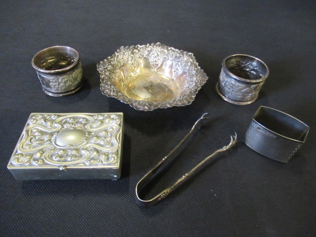 SILVER BONBON DISH SILVER NAPKIN HOLDER ETC Image