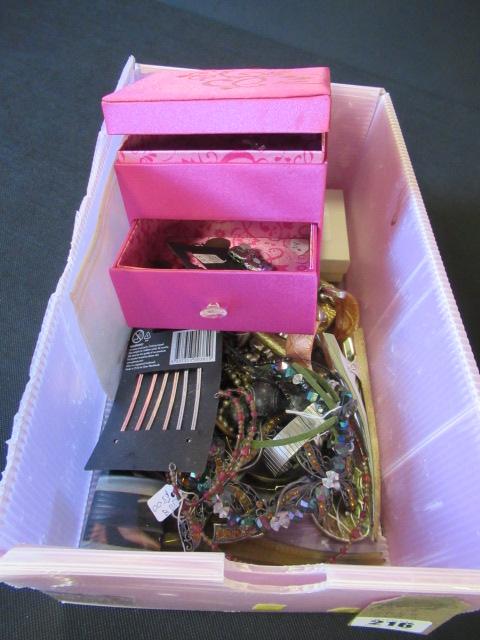 BOX OF COSTUME JEWELLERY Image