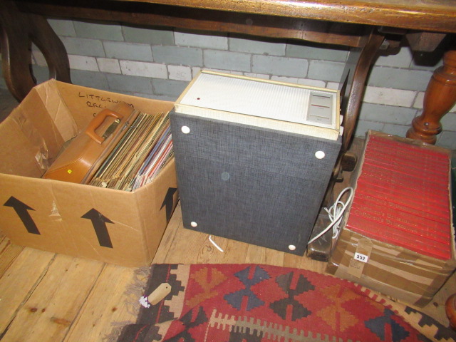 CHILDRENS ENCYCLOPEADIA BRITANNICA SET RECORD PLAYER AND TYPEWRITER ETC Image