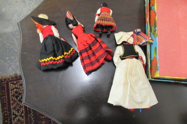 BOX OF FOUR SMALL DOLLS Image
