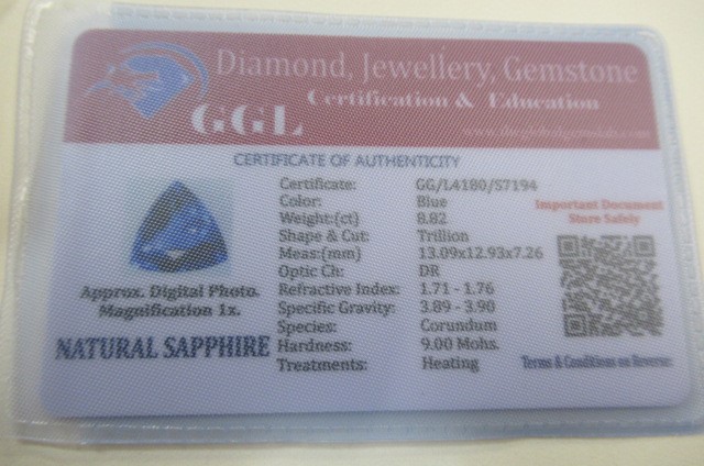 NATURAL TRILLION SAPPHIRE 8.82 CTS Image