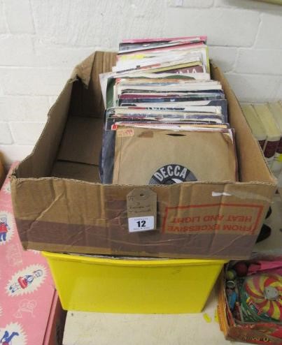 TWO BOXES OF 7" POP SINGLES  Image