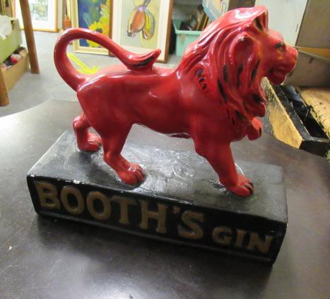 BOOTHS GIN PLATE RED LION ADVERTISEMENT Image