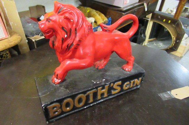 BOOTHS GIN PLATE RED LION ADVERTISEMENT Image