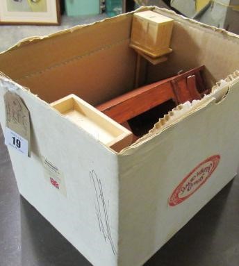 BOX OF DOLLS HOUSE FURNITURE Image