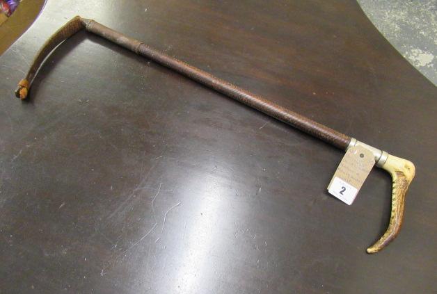 ANTIQUE SILVER COLLARED HUNTING WHIP BY SWAINE & ADENEY LTD Image