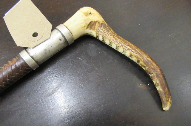 ANTIQUE SILVER COLLARED HUNTING WHIP BY SWAINE & ADENEY LTD Image