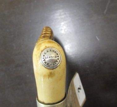 ANTIQUE SILVER COLLARED HUNTING WHIP BY SWAINE & ADENEY LTD Image