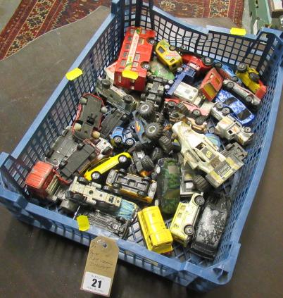 BOX OF PLAYWORN DIECAST ETC Image