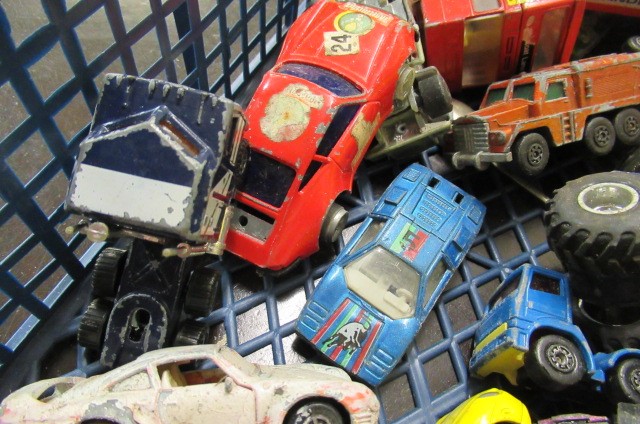 BOX OF PLAYWORN DIECAST ETC Image