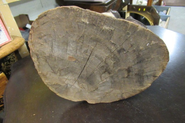 CARVED ASIAN WOODEN FIGURE Image