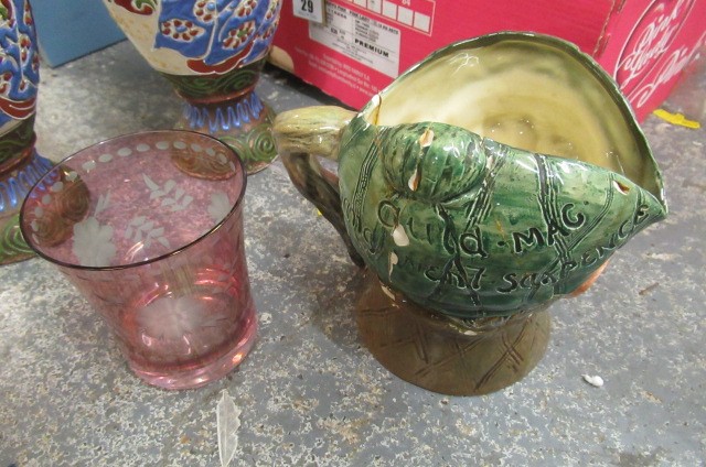 BOX OF CERAMICS AND GLASS ETC Image