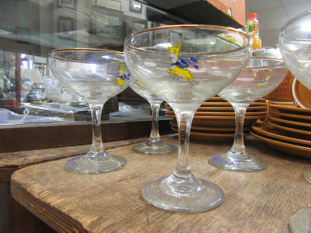 SET OF SIX BABYCHAM GLASSES Image