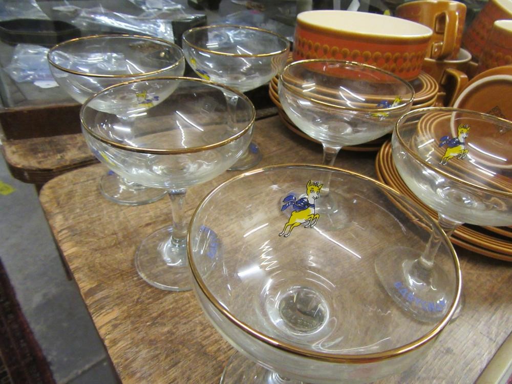 SET OF SIX BABYCHAM GLASSES Image