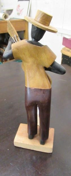 CUBAN WOODEN FIGURE PLAYING GUITAR Image