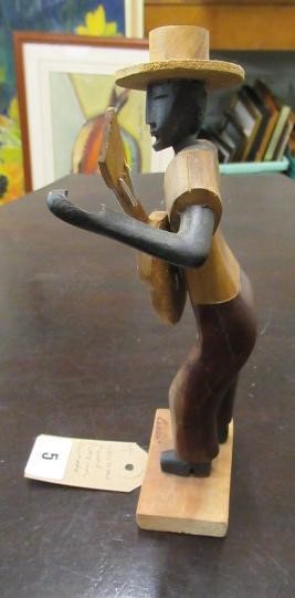 CUBAN WOODEN FIGURE PLAYING GUITAR Image
