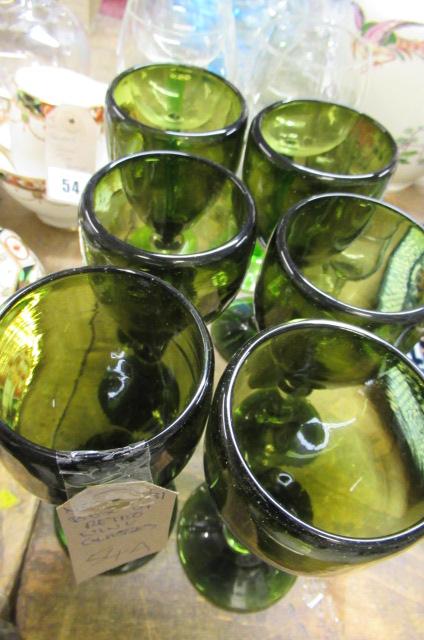 ASSORTMENT OF RETRO COLOURED GLASS ETC Image