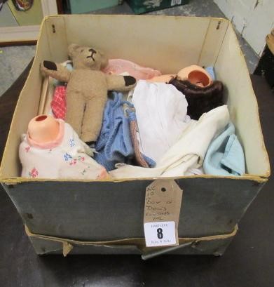 BOX OF DOLLS CLOTHES ETC Image