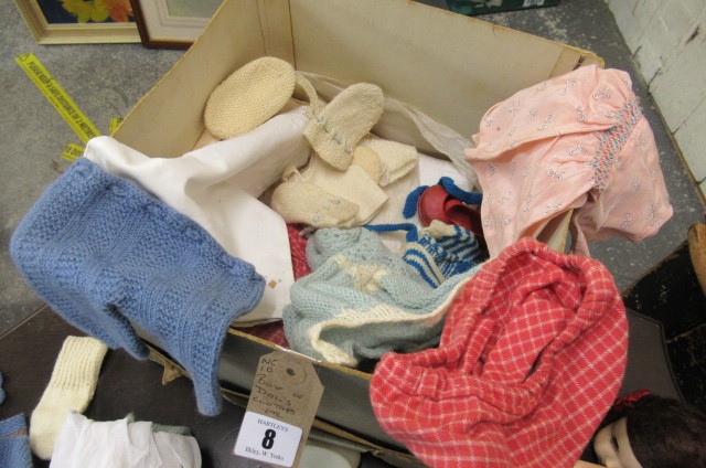 BOX OF DOLLS CLOTHES ETC Image