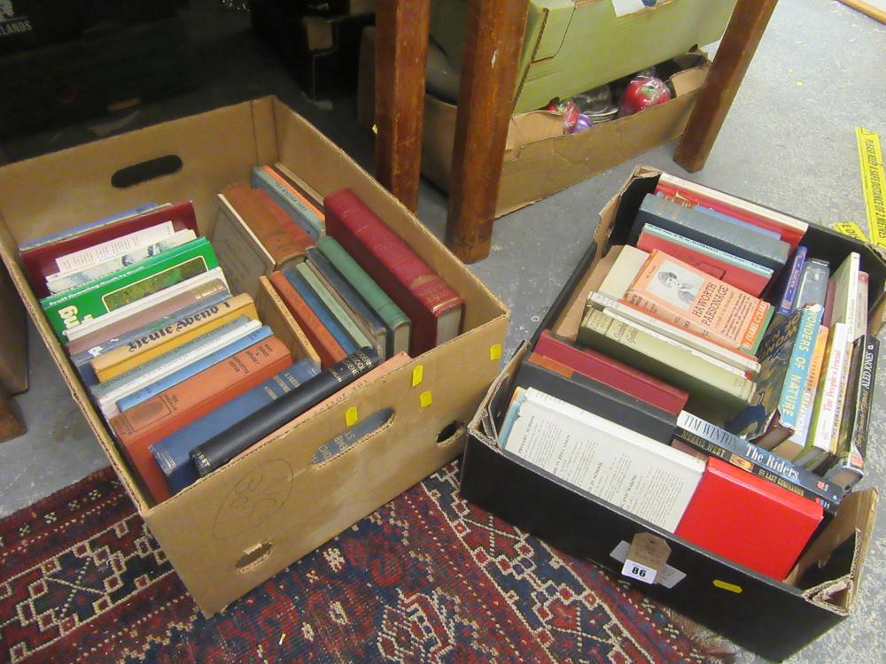 TWO BOXES OF BOOKS INCLUDING GERMAN BOOKS Image