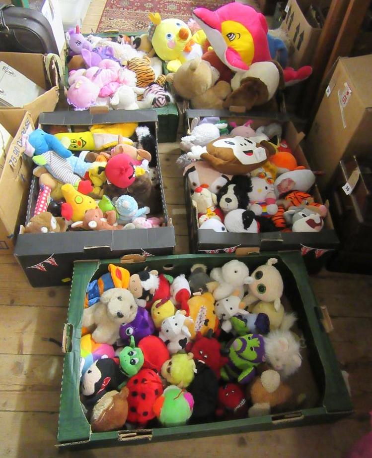 FIVE BOXES OF SOFT TOYS Image
