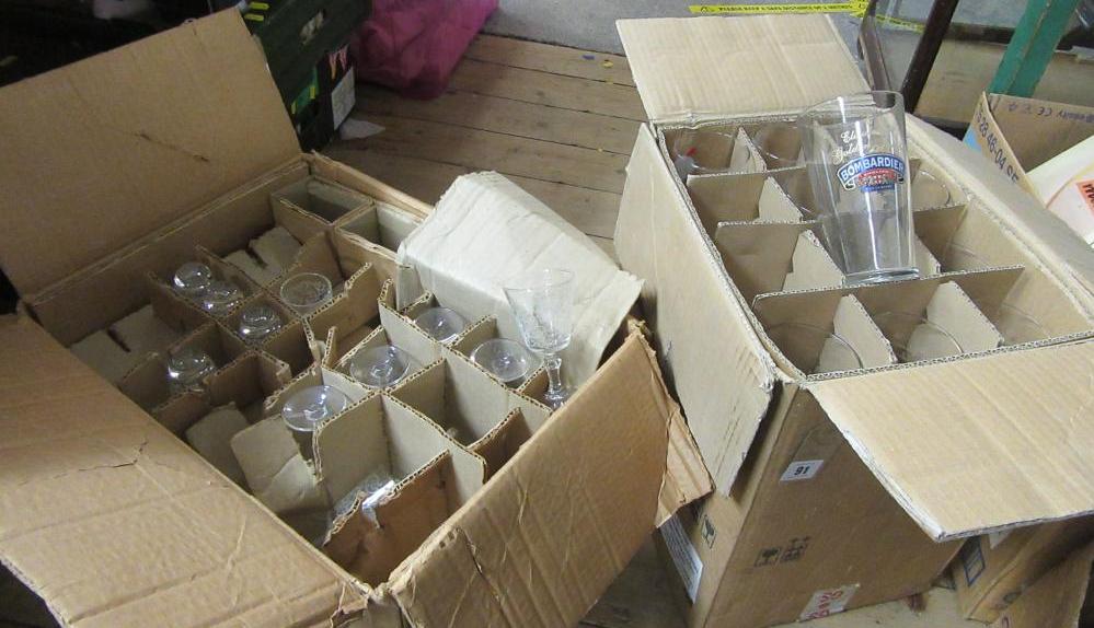 TWO BOXES OF GLASSES Image