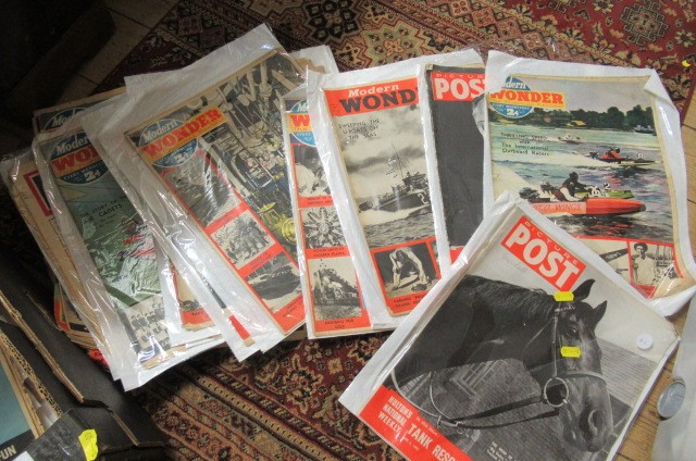BOX OF PICTURE POST AND MODERN WONDER MAGAZINES Image