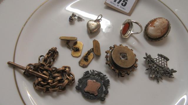 SILVER AND OTHER COSTUME JEWELLERY Image