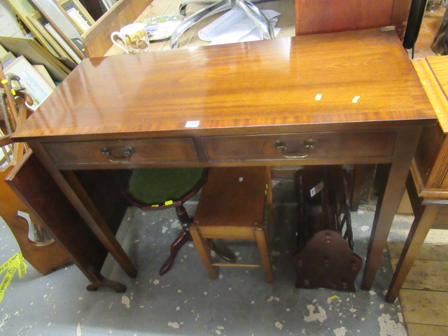 MAHOGANY TWO DRAWER HALL TABLE Image