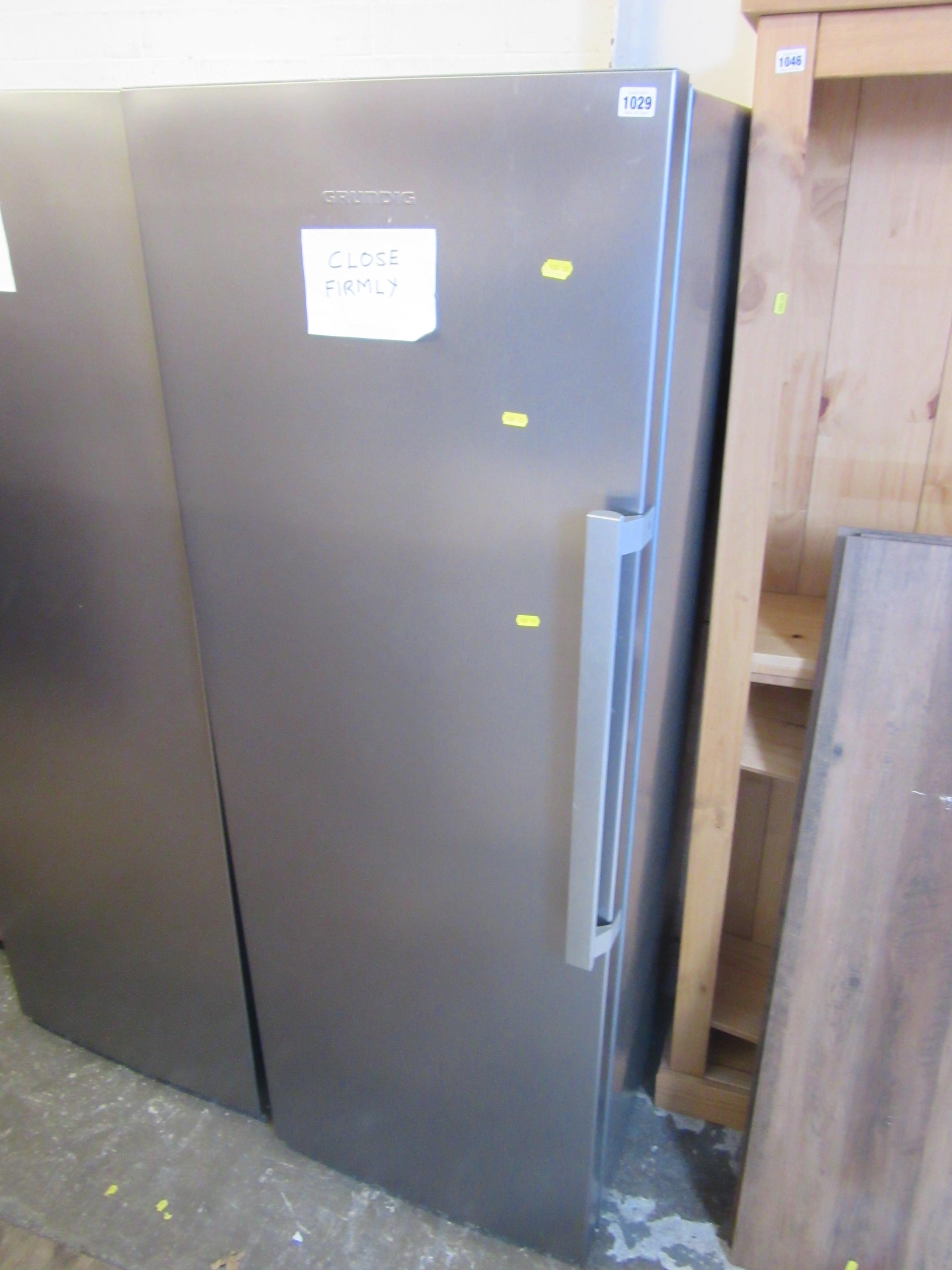 GRUNDIG STEEL EFFECT TALL FREEZER Image