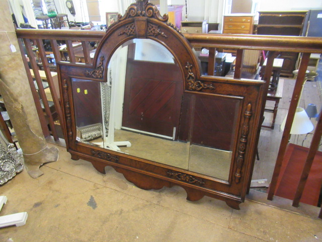 ORNATE WALNUT MIRROR Image