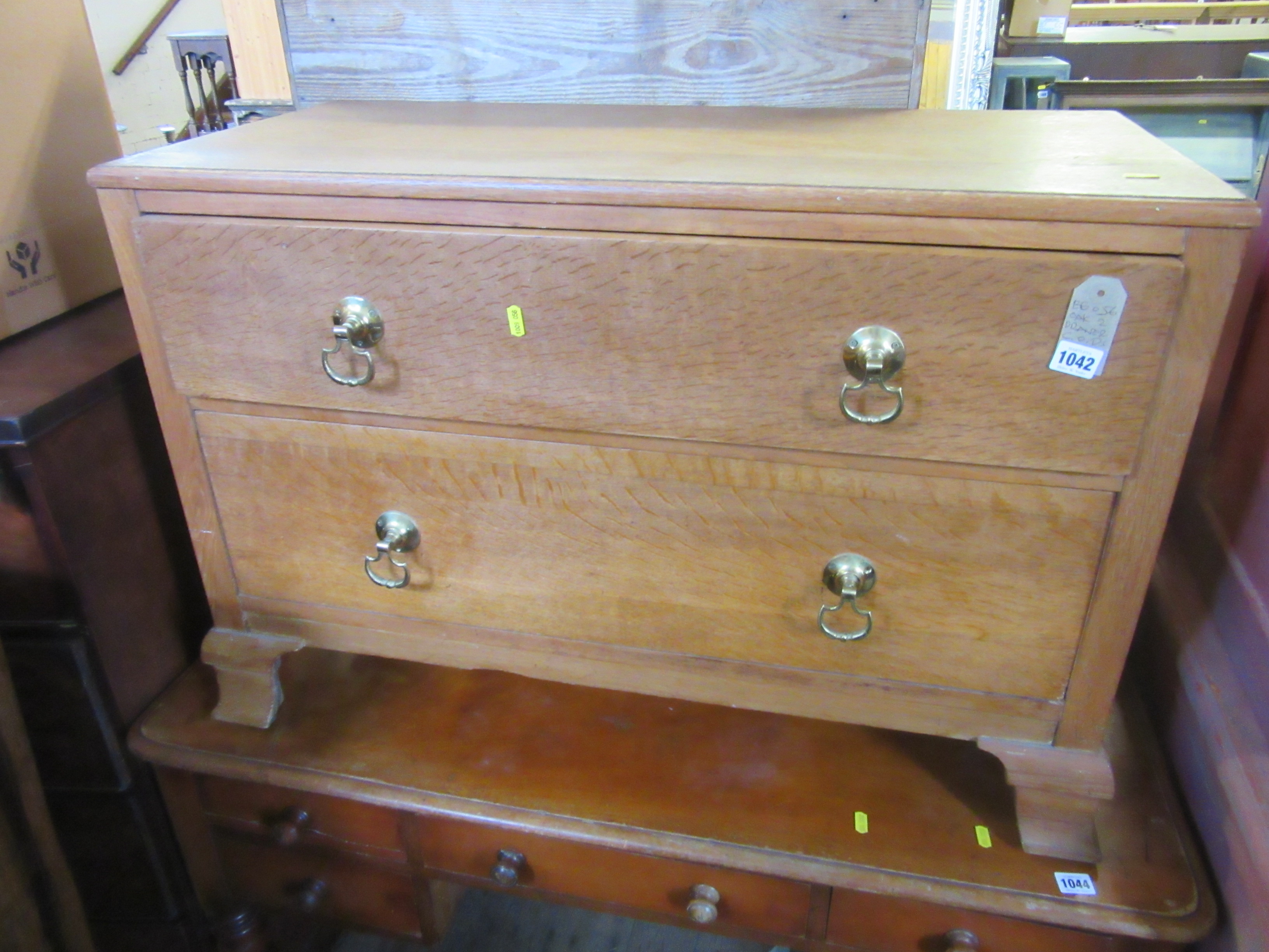 OAK TWO DRAWER CHEST Image