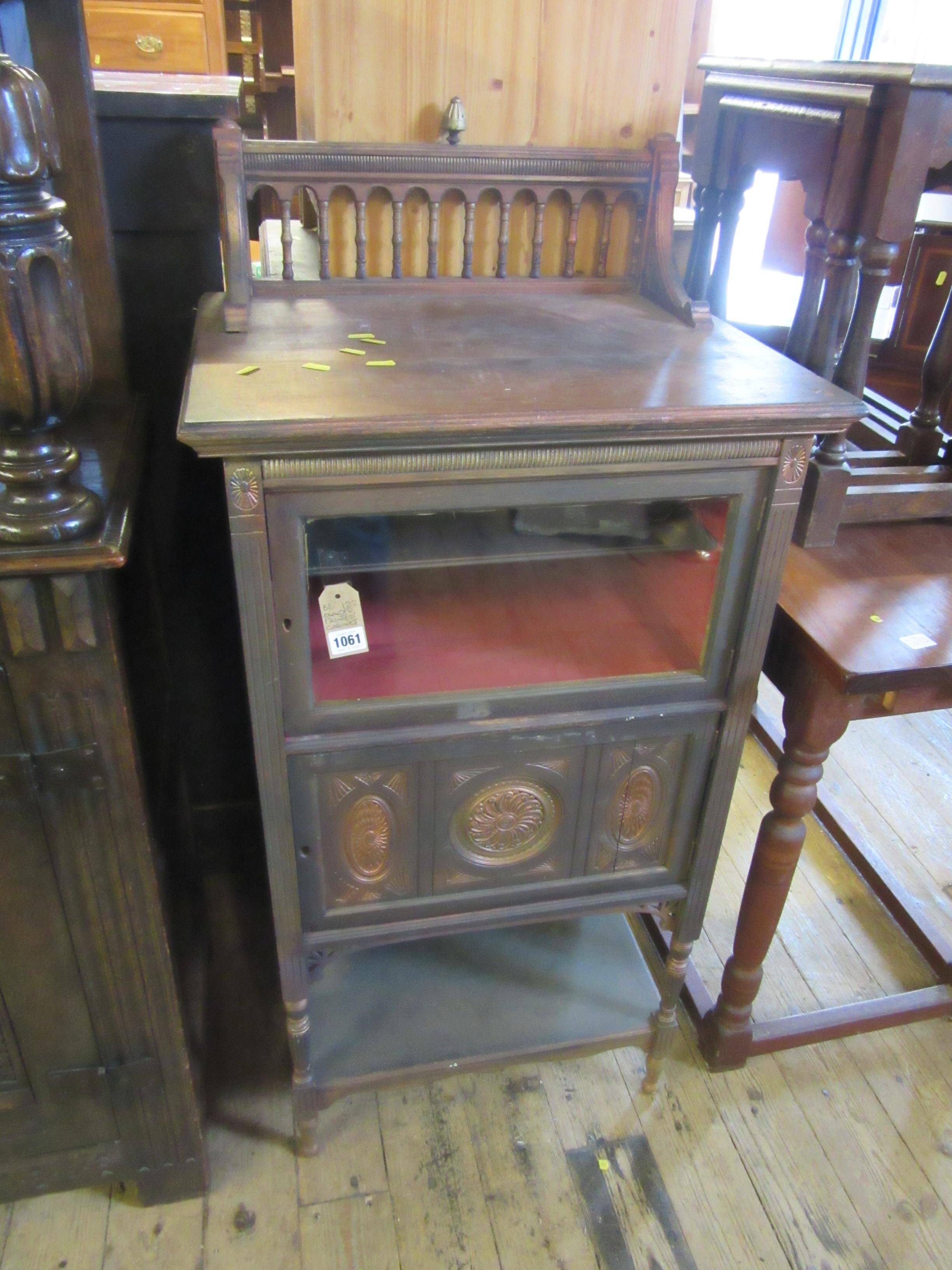 GLAZED AND PAINTED CABINET Image