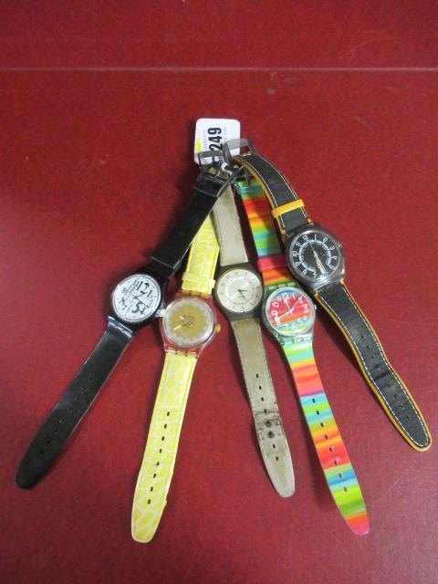 FIVE SWATCH WATCHES INCLUDING BLACKBOARD AND GIRASOLE Image
