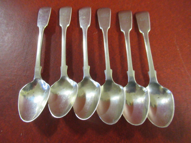 SIX SILVER TEASPOONS Image