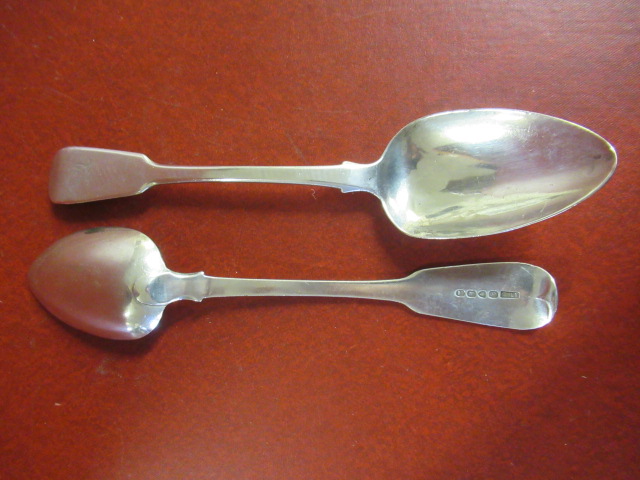 PAIR OF GEORGE IV SILVER TABLESPOONS Image