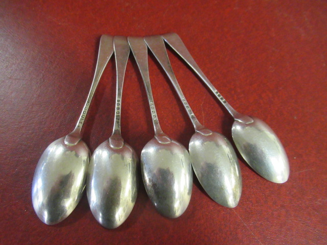FIVE SILVER TEASPOONS Image