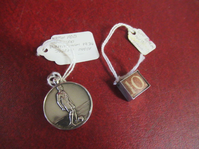 SILVER FOB AND TEN SHILLING CHARM Image