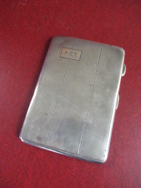 TURNED SILVER CIGARETTE CASE Image